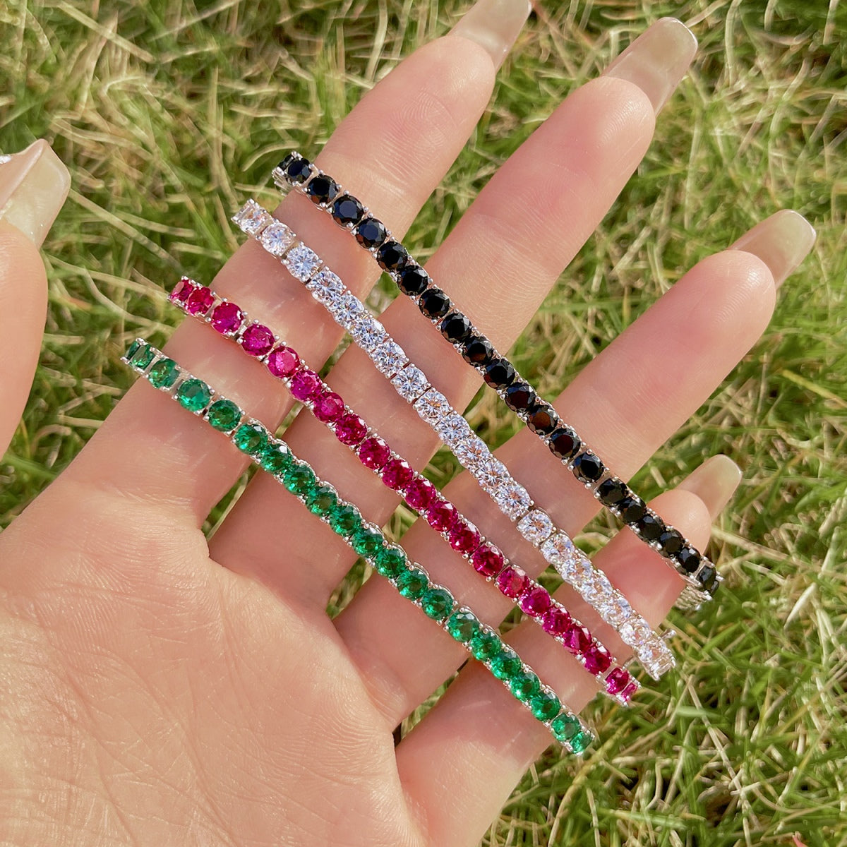 [Lucky Star]Radiant Colorful Round Cut Party Bracelet