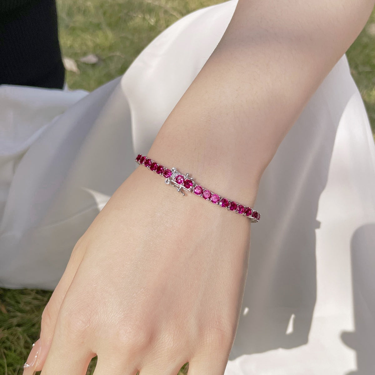 [Lucky Star]Radiant Colorful Round Cut Party Bracelet