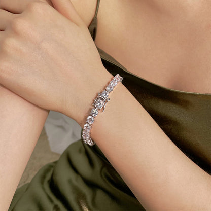 [Lucky Star]0.75 Carat Dazzling Round Cut Wedding Bracelet