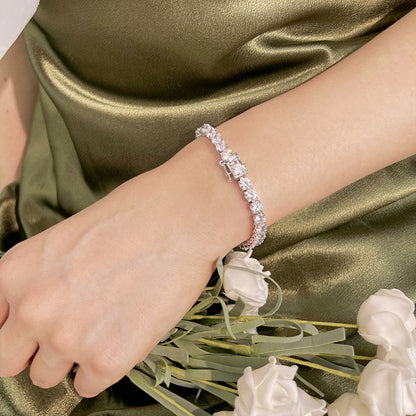 [Lucky Star]Ornate Sparkling Round Cut Wedding Bracelet