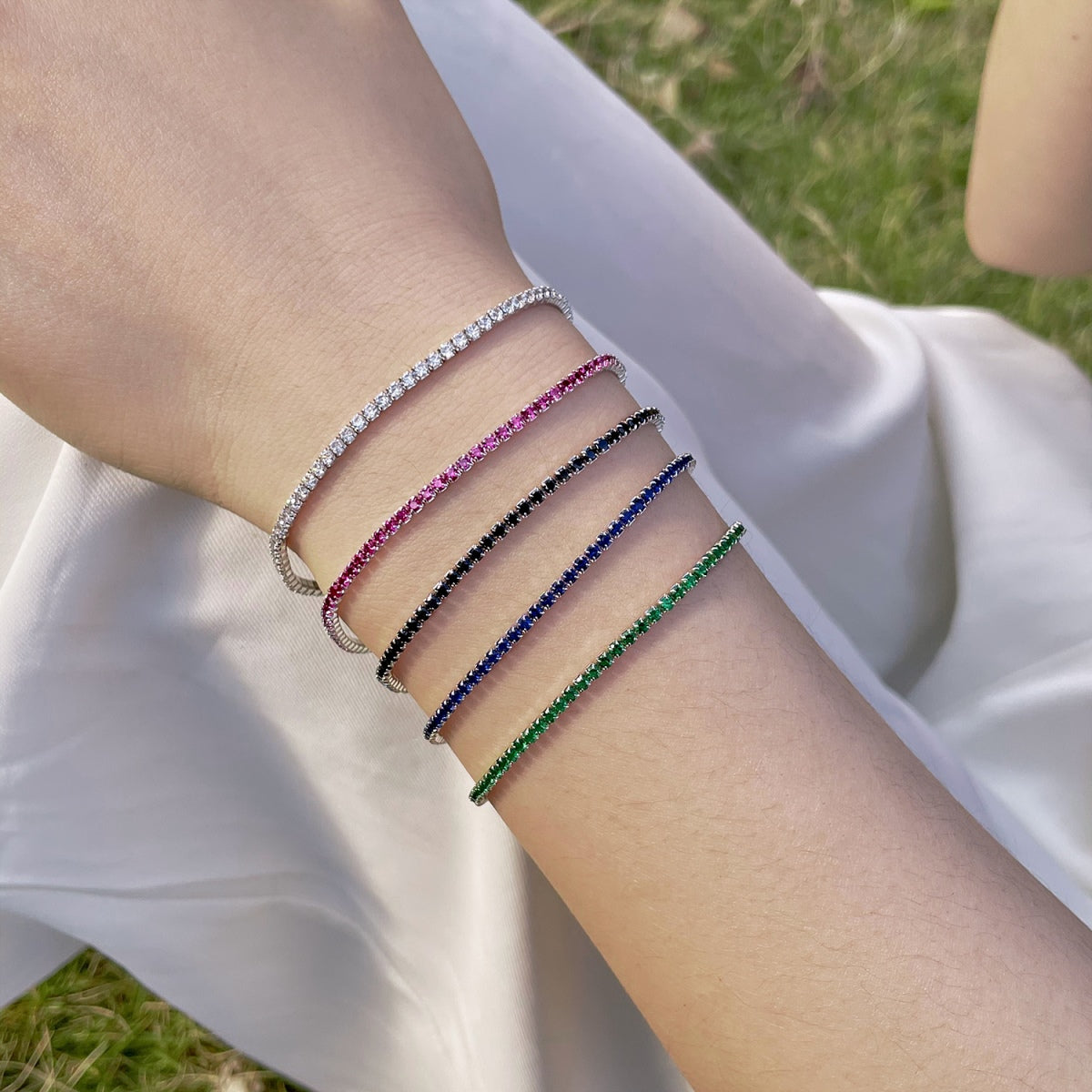 [Lucky Star]Radiant Colorful Round Cut Party Bracelet