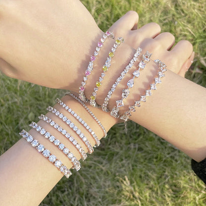 [Lucky Star]Luxurious Ornate Round Cut Tennis Bracelet