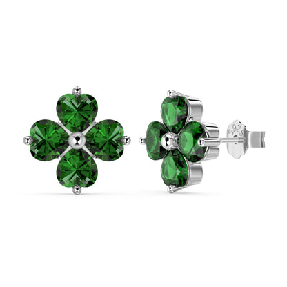 [Lucky Star]Four-Leaf Clover Ball Earrings