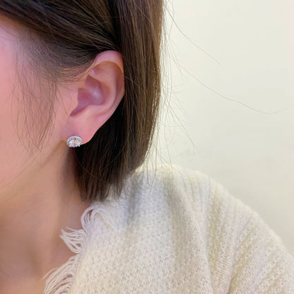 [Lucky Star]Classic Princess Round Shape Earrings
