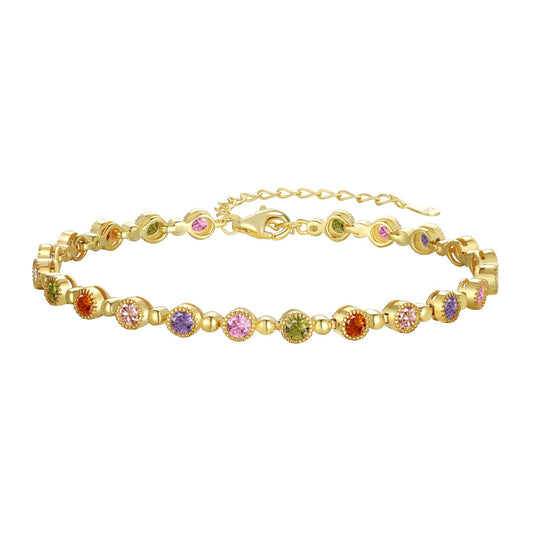 [Lucky Star]Sparkling Exquisite Round Cut Party Bracelet