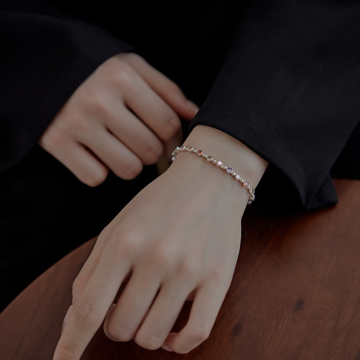 [Lucky Star]Sparkling Exquisite Round Cut Party Bracelet