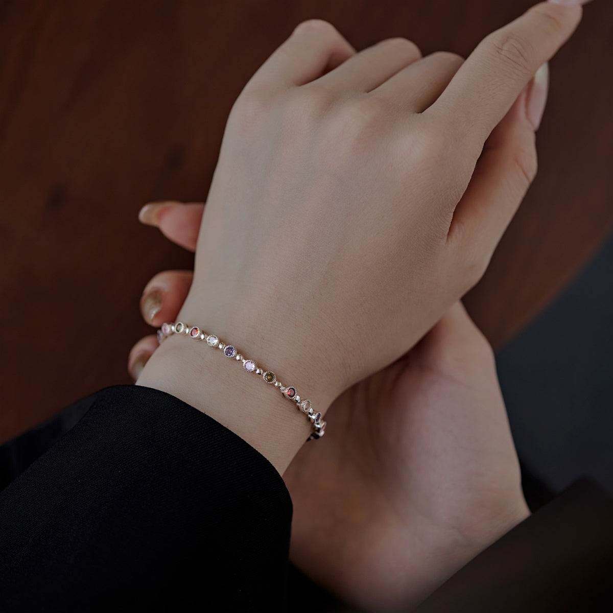 [Lucky Star]Sparkling Exquisite Round Cut Party Bracelet