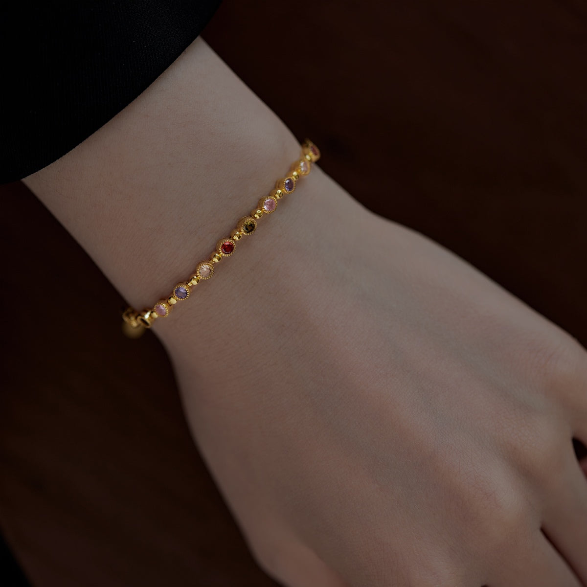 [Lucky Star]Sparkling Exquisite Round Cut Party Bracelet