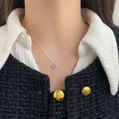 [Lucky Star]Ornate Heart Shape Necklace