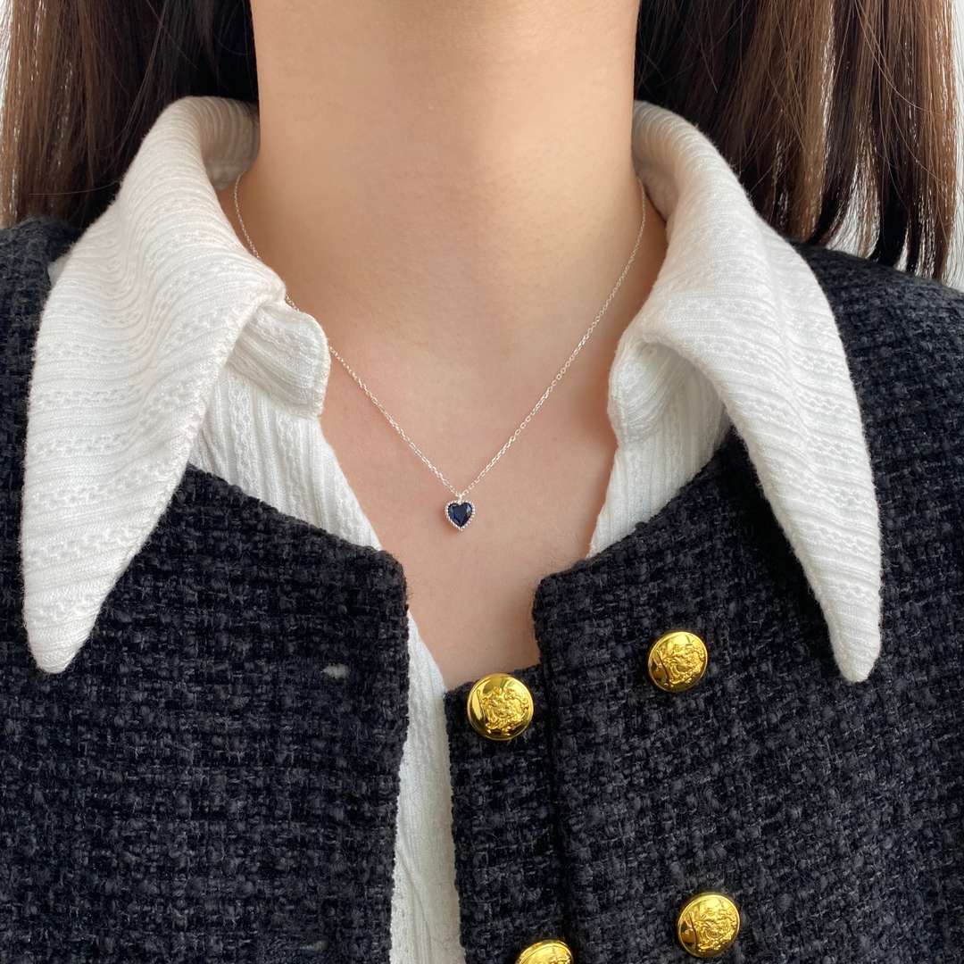 [Lucky Star]Ornate Heart Shape Necklace