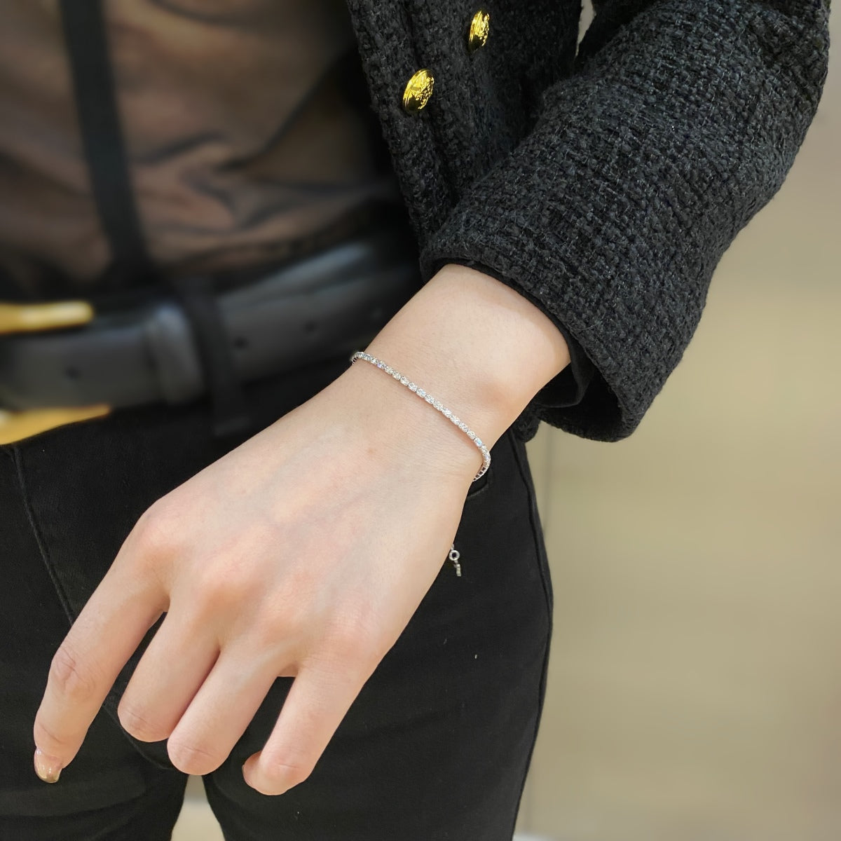 [Lucky Star]Elegant Emerald Cut Daily Bracelet