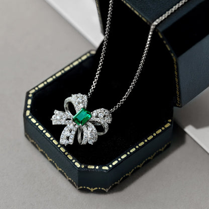 [Lucky Star]Luxurious Flower Shape Emerald Cut Necklace