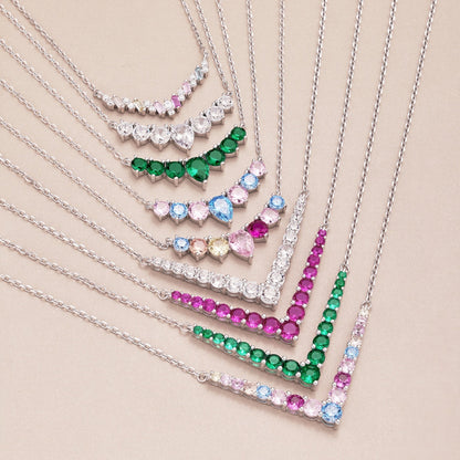 [Lucky Star]Dainty Colorful Heart Necklace