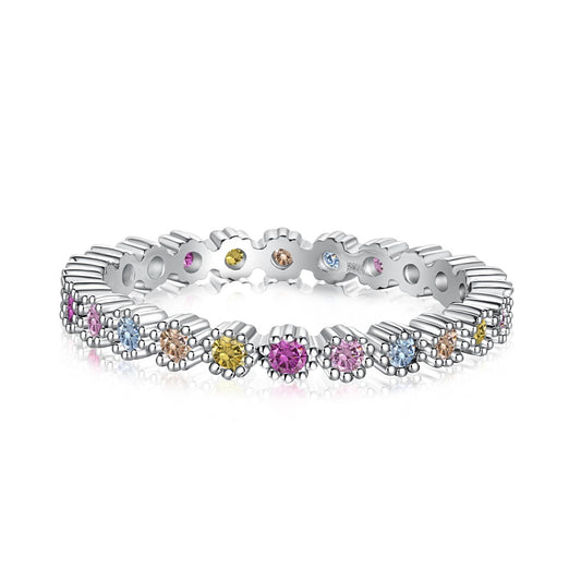 [Lucky Star]Exquisite Colorful Round Cut Party Ring