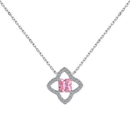 [Lucky Star]Exquisite Flower Shape Princess Cut Necklace