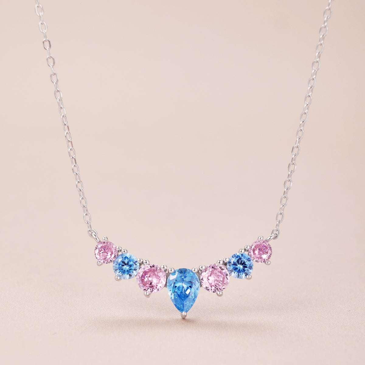[Lucky Star]Dainty Colorful Heart Necklace
