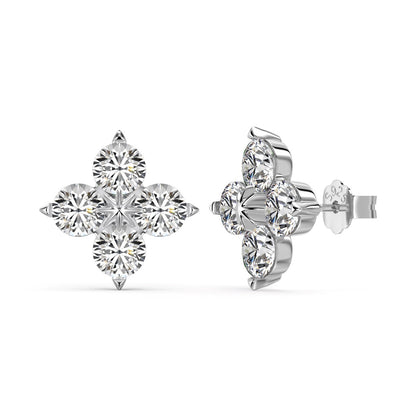 [Lucky Star]Four-Leaf Clover Eight-Pointed Star Earrings