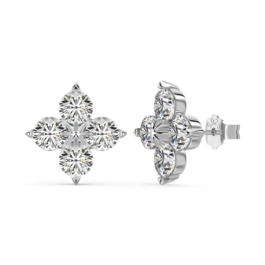 [Lucky Star]Four-Leaf Clover Eight-Pointed Star Earrings