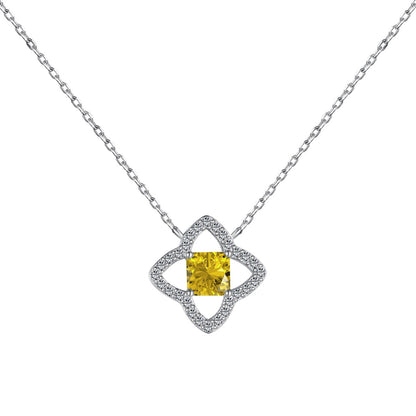 [Lucky Star]Exquisite Flower Shape Princess Cut Necklace