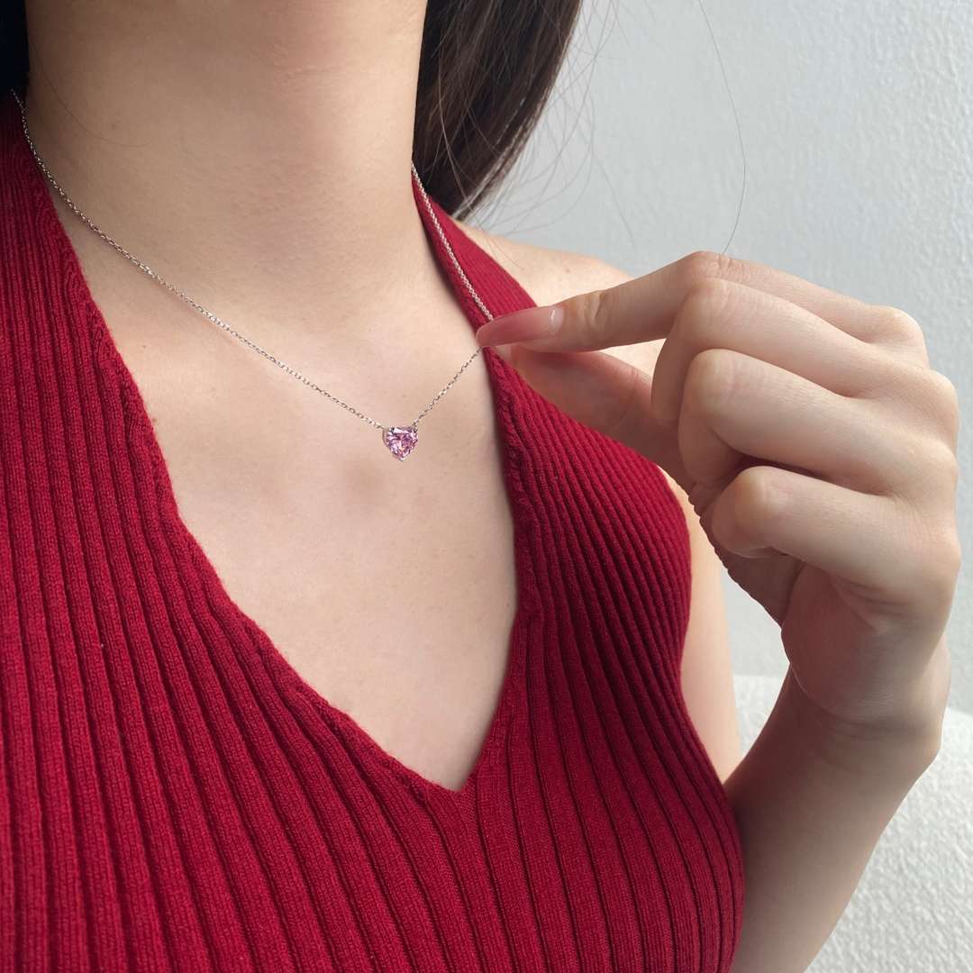 [Lucky Star]6.0 carat Radiant Heart Shape Necklace
