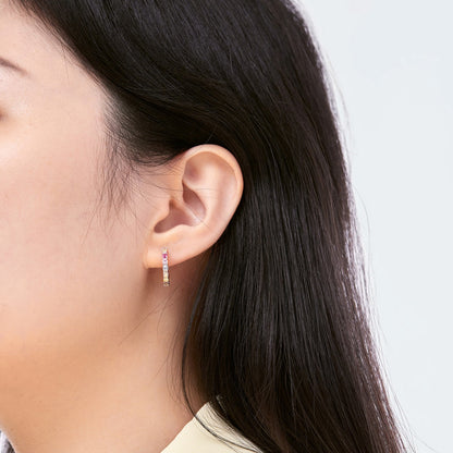 [Lucky Star]Radiant Colorful Round Cut Earrings
