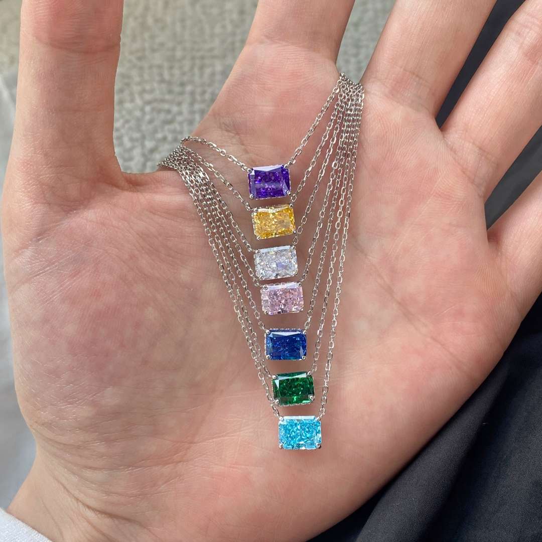 [Lucky Star]Luxurious Square Shape Colorful Necalack