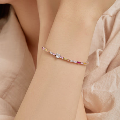 [Lucky Star]Delicate Romantic Heart Shape Lover Bracelet