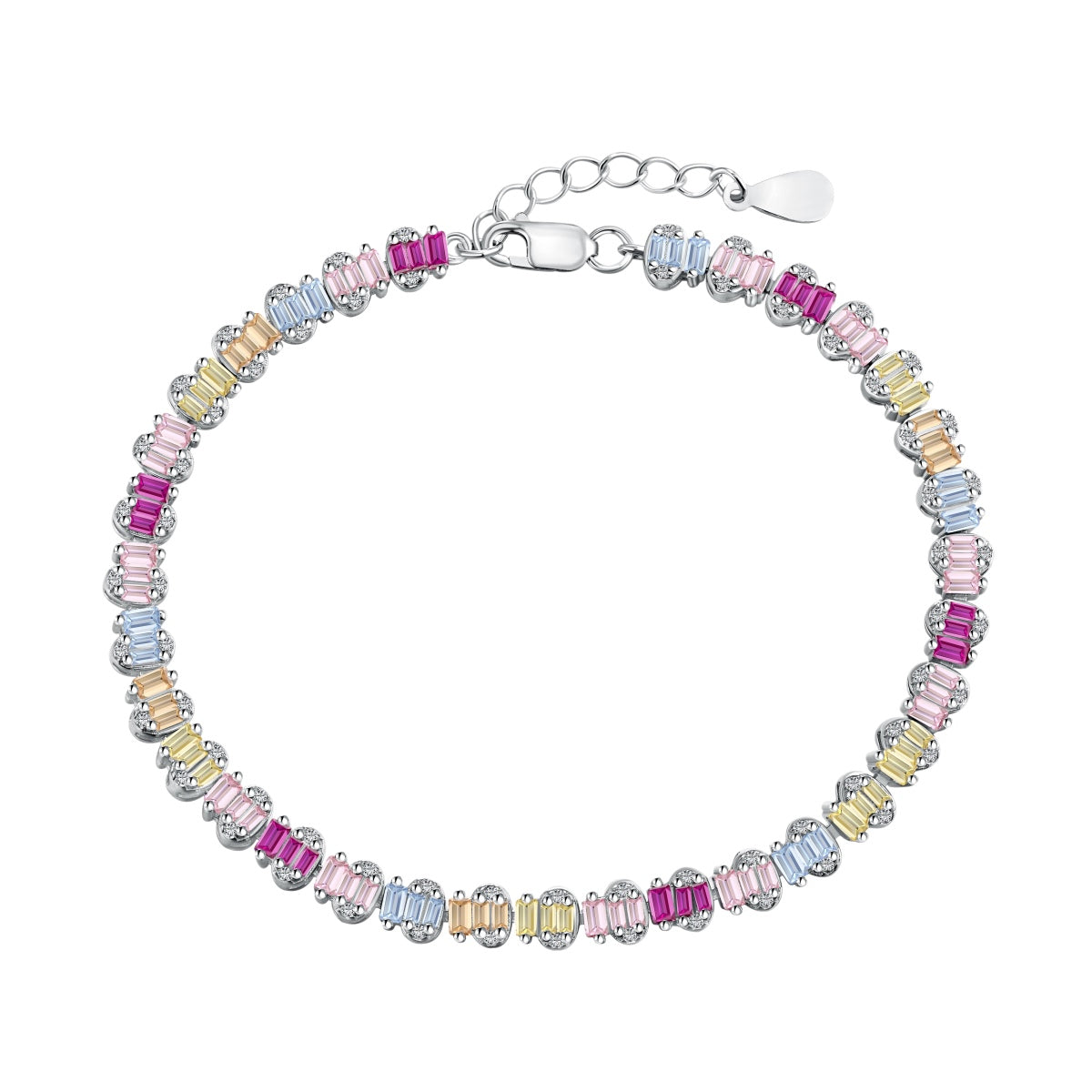 [Lucky Star]Delicate Colorful Emerald Cut Party Bracelet