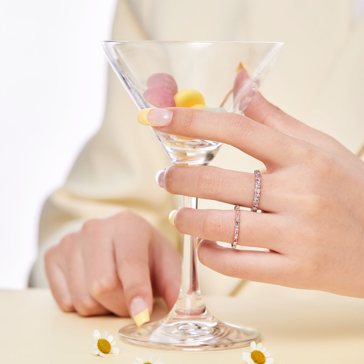 [Lucky Star]Charming Colorful Round Cut Daily Ring