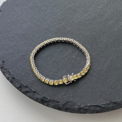 [Lucky Star]Ornate Dazzling Round Cut Tennis Bracelet