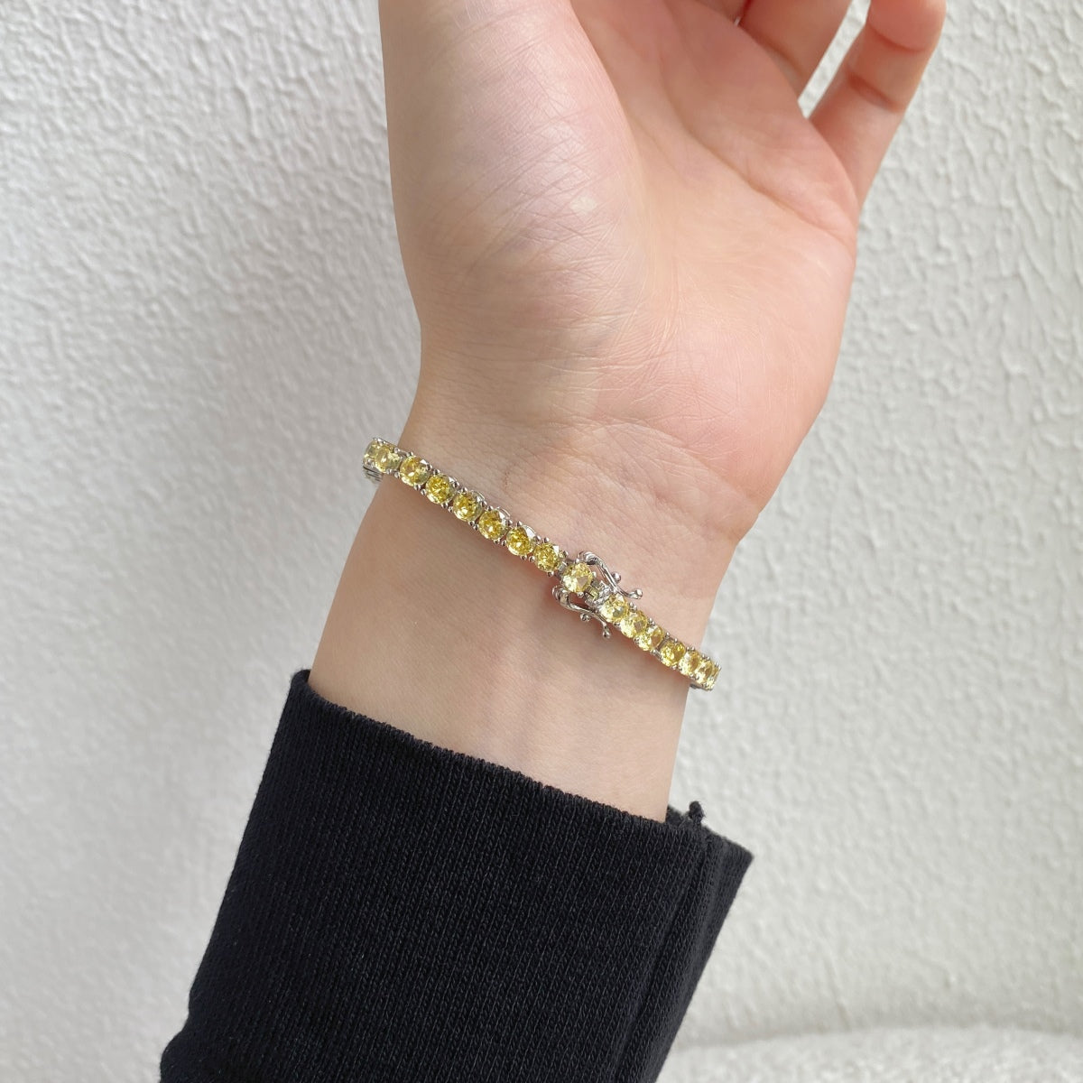 [Lucky Star]Ornate Dazzling Round Cut Tennis Bracelet