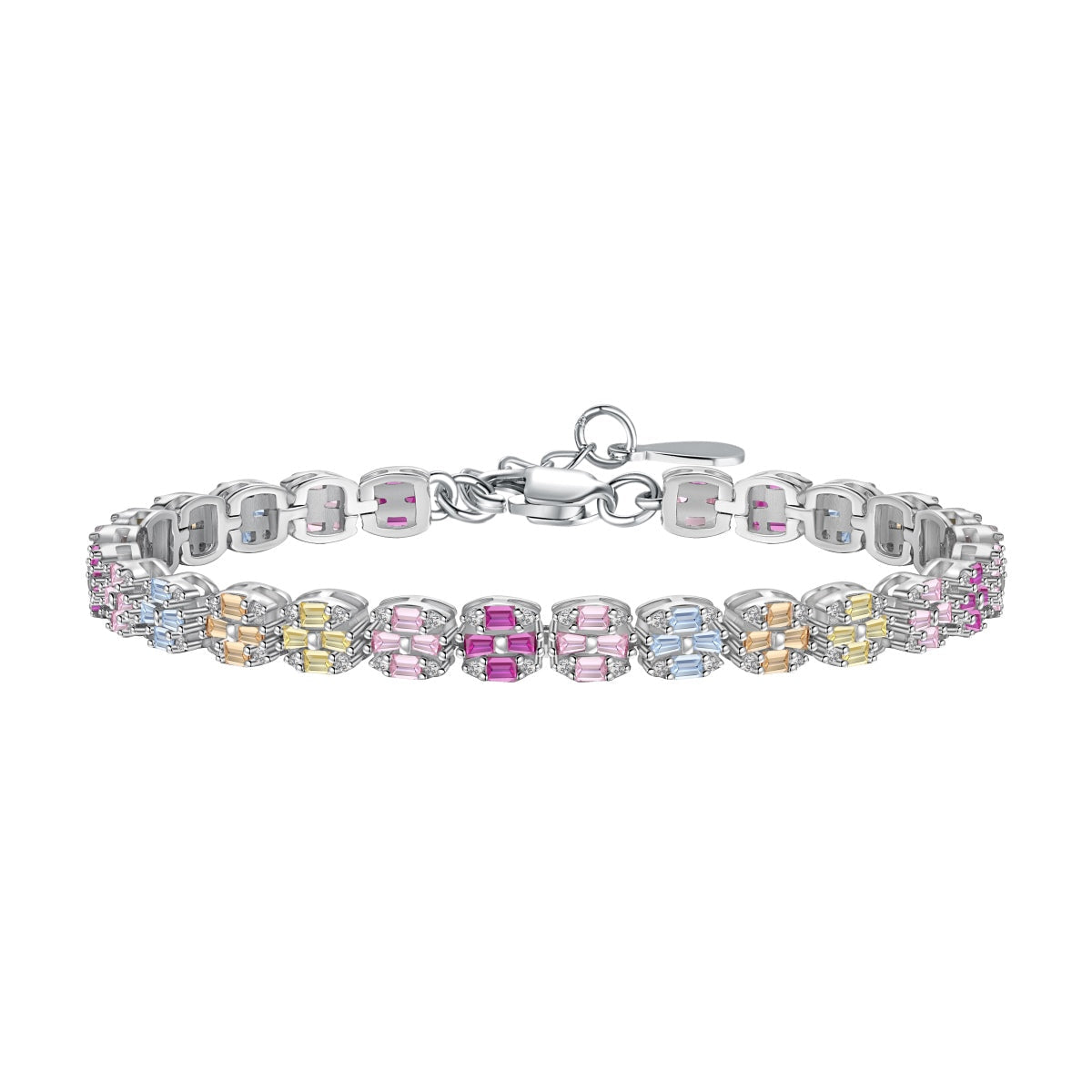 [Lucky Star]Delicate Colorful Emerald Cut Daily Bracelet