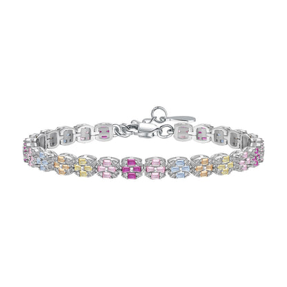 [Lucky Star]Delicate Colorful Emerald Cut Daily Bracelet