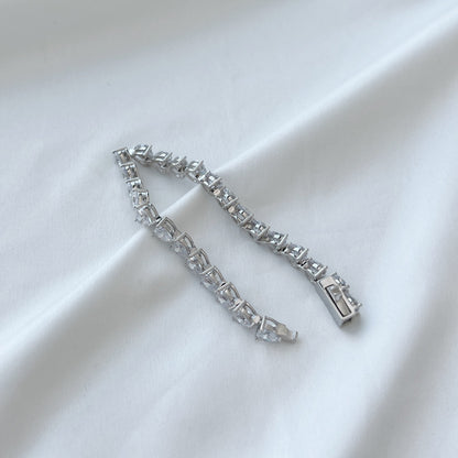 [Lucky Star]0.75 Carat Elegant Romantic Heart Shape Lover Bracelet
