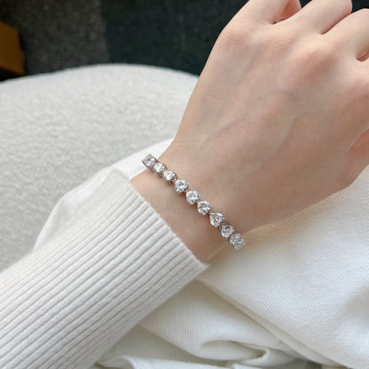 [Lucky Star]0.75 Carat Elegant Romantic Heart Shape Lover Bracelet