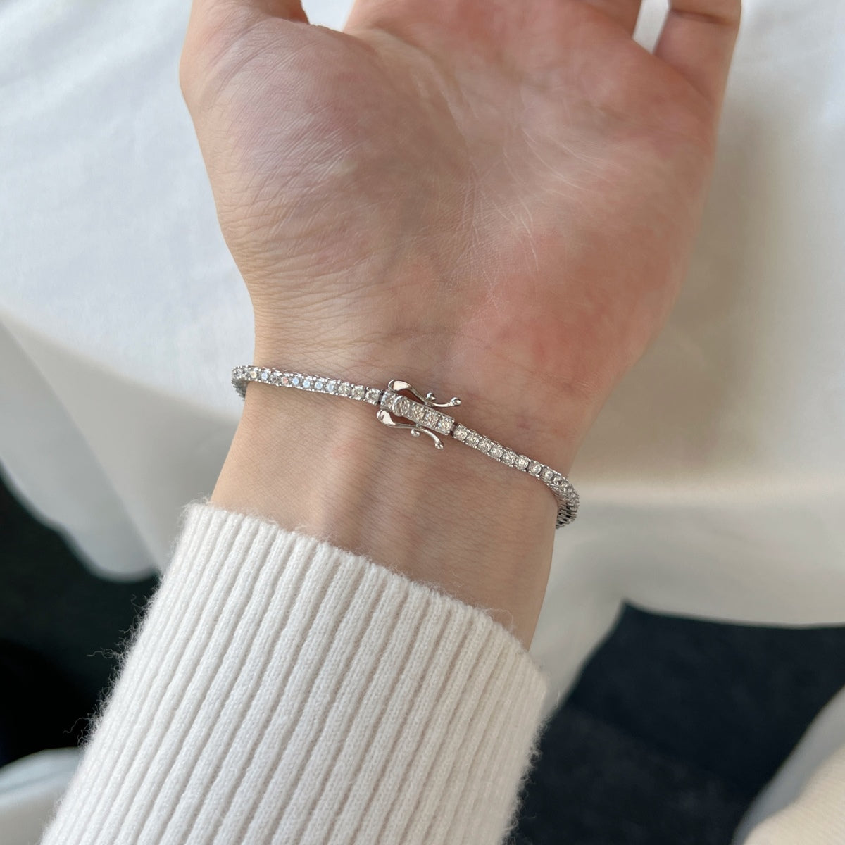 [Lucky Star]Dazzling Exquisite Round Cut Daily Bracelet