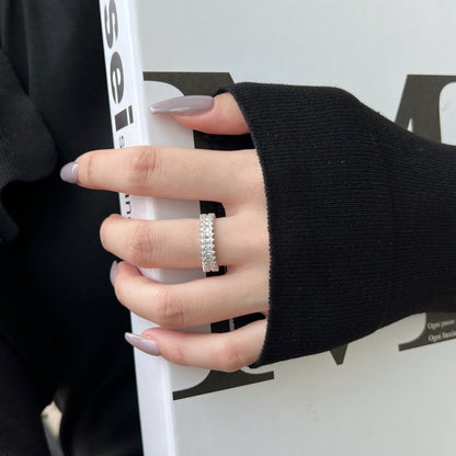 [Lucky Star]Splashy Ornate Emerald Cut Cocktail Ring