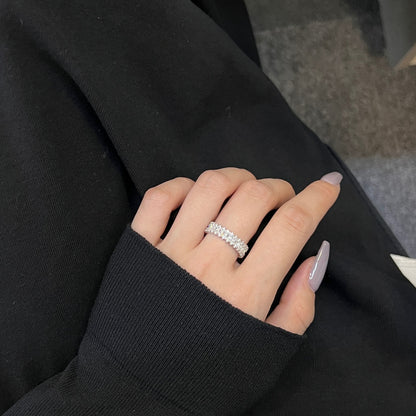 [Lucky Star]Splashy Ornate Emerald Cut Cocktail Ring