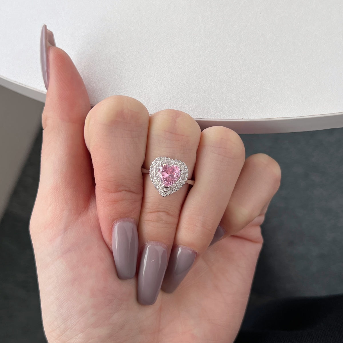 [Lucky Star]Delicate Ebullient Heart Shape Wedding Ring