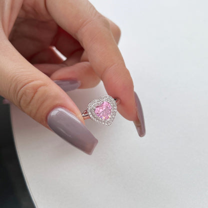 [Lucky Star]Delicate Ebullient Heart Shape Wedding Ring
