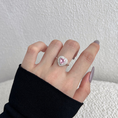 [Lucky Star]Delicate Ebullient Heart Shape Wedding Ring