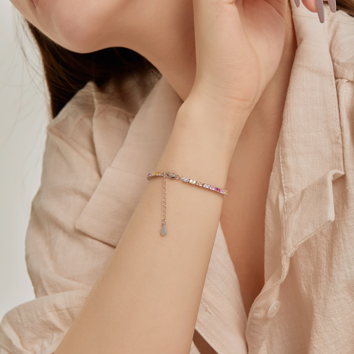 [Lucky Star]Delicate Romantic Heart Shape Lover Bracelet