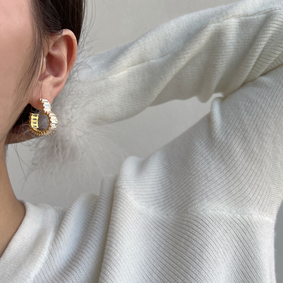 [Lucky Star]Radiant Heart Cutout Earrings