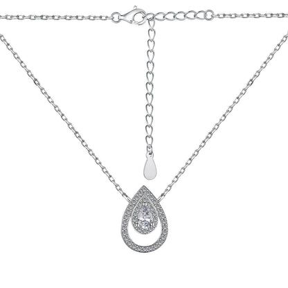 [Lucky Star]Sparkling Pear Cut Necklace