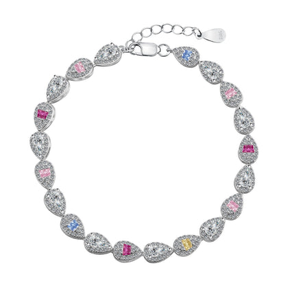 [Lucky Star]0.25 Carat Radiant Water Drop Shape Daily Bracelet