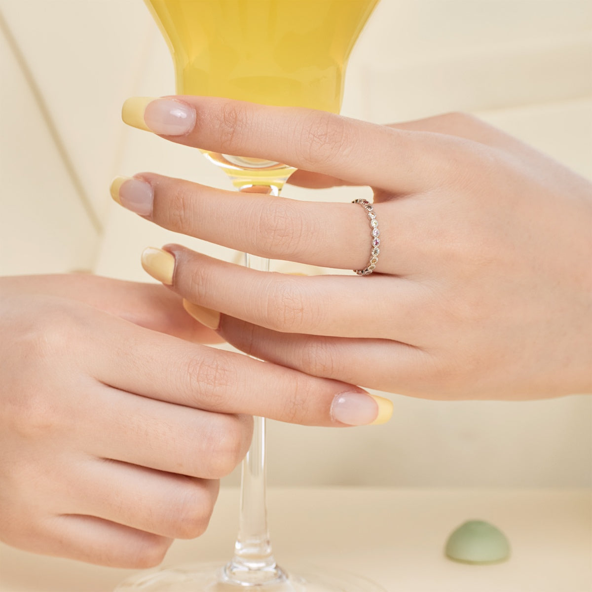 [Lucky Star]Radiant Sparkling Round Cut Daily Ring