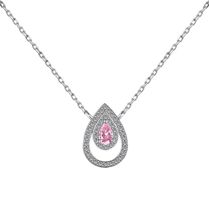[Lucky Star]Sparkling Pear Cut Necklace