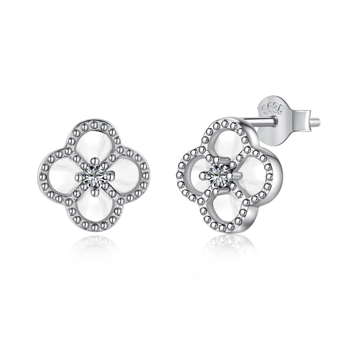 [Lucky Star]Four-Leaf Clover Flower Shape Exquisite Earrings