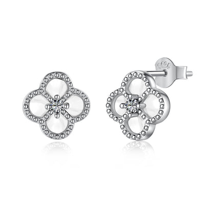 [Lucky Star]Four-Leaf Clover Flower Shape Exquisite Earrings