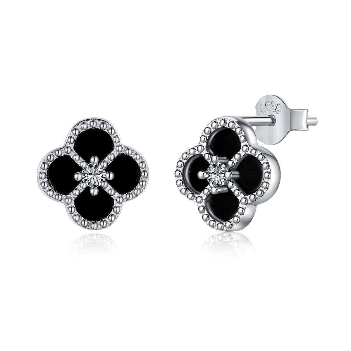 [Lucky Star]Four-Leaf Clover Flower Shape Exquisite Earrings
